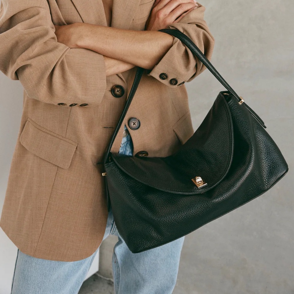 Large Black Sloane Crossbody + Shoulder Bag